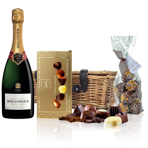 Bollinger Brut Special Cuvee Champagne 75cl And Chocolates Hamper